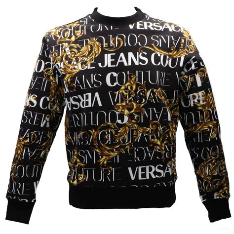 versace felpa uomo oro e nero 2016|Maglieria e felpe Versace da uomo .